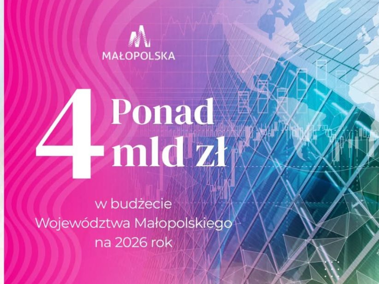 Projektowany budżet Województwa Małopolskiego na 2026 rok to ponad 4 mld złotych!